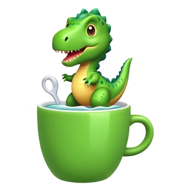 Dinosaur in a cup sticker