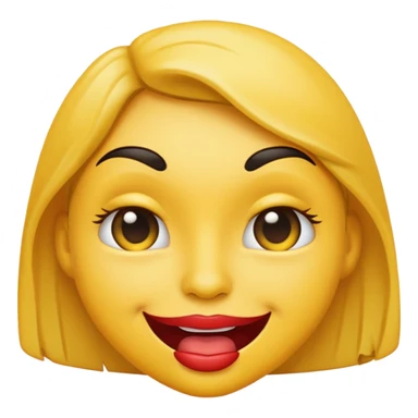 emoji bitting lip with one eyebrow raised and smirking sticker