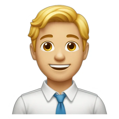 Un garçon avec un sourire sournois sticker