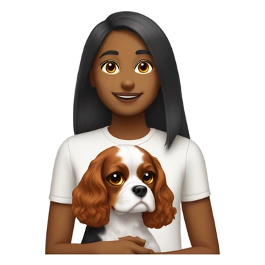 Girl with tri color cavalier sticker