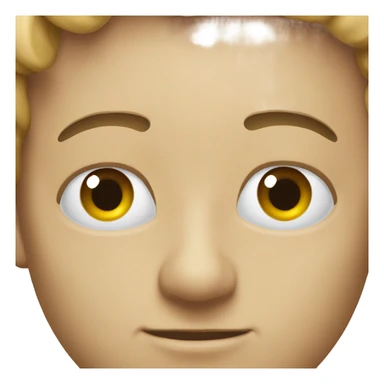 Face where one eye is bigger than the other sticker