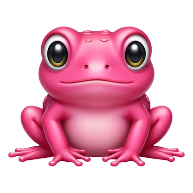 Tiny pink frog sticker