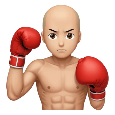Saitama red hand punch with boxing glove sticker