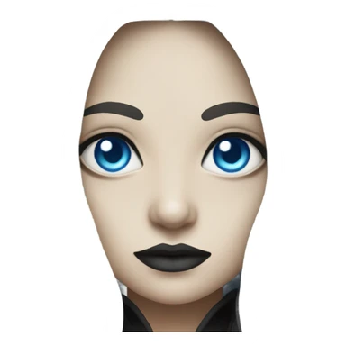 Gothic witch with blue eyes  sticker