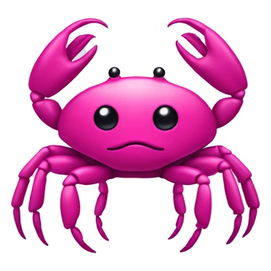 Cute fuchsia crab sticker