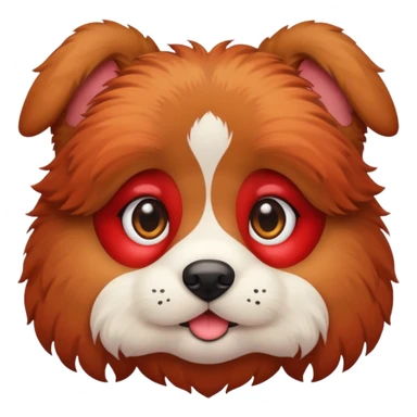 puppy dog red sticker