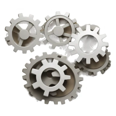 3 cogs one big one and two small ones sticker