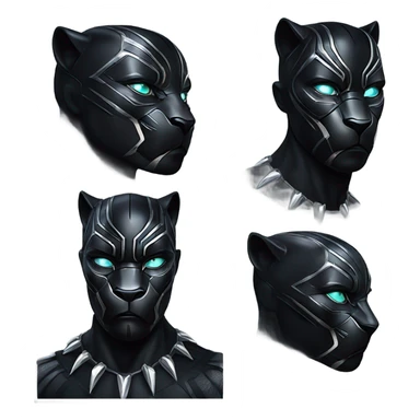Hyper realistic black panther glowing sticker