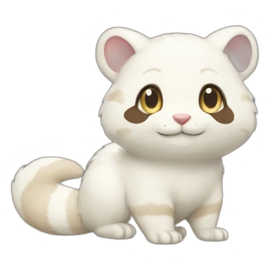 White Furret sticker