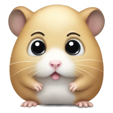 A hamster with big sad eyes and tears sticker