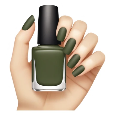 Army green nails sticker