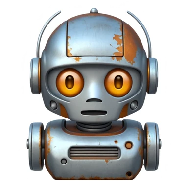make a tired old robot emoji sticker