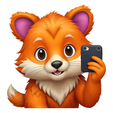 animal taking selfie sticker