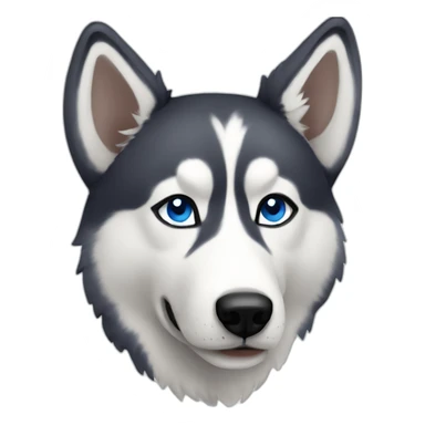 spotted husky blue eyes sticker