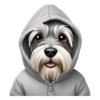 ￼ Schnauzer wearing the Hoodie sticker