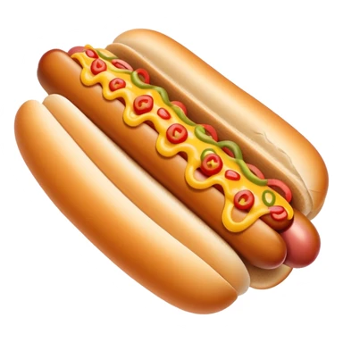 Dog combined with hot dog sticker