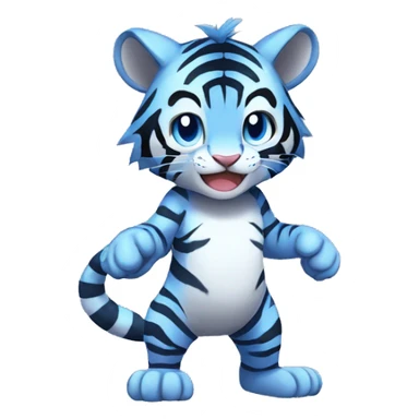 Blue-striped Tiger-Fakémon-Pokémon full body sticker