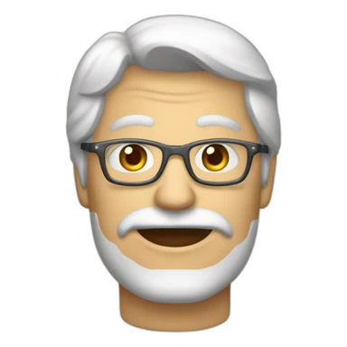 дизайнер парень русые волосы, обьемная прическа и очки sticker