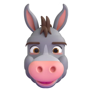 sad blue donkey sticker