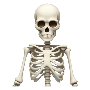 Skeleton man ,grab with both hands facing the screen  sticker
