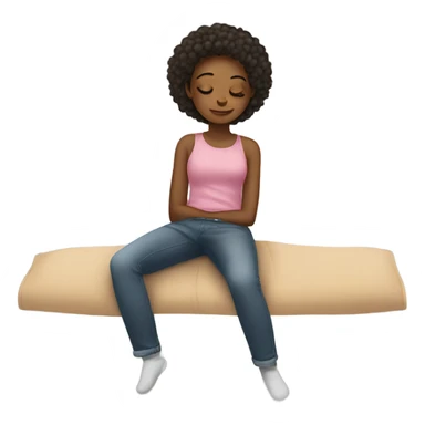 Girl laying down in her back sticker