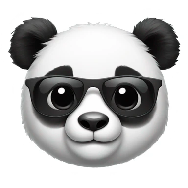 Cute small Panda bear with sunglasses  sticker