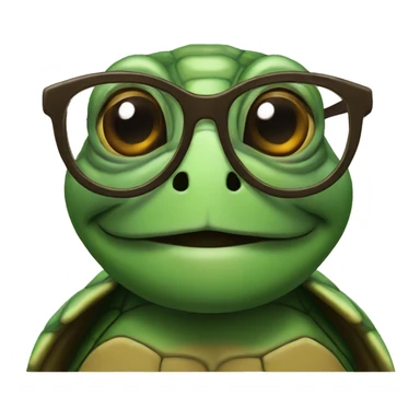 turtle with glasses sticker