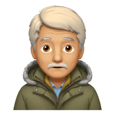 old Man in parka sticker