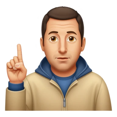 adam sandler giving middle finger sticker