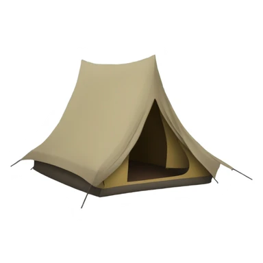 A tent in a forest  sticker
