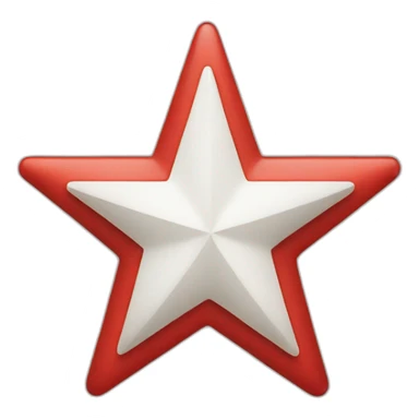 WHITE STAR ON A RED SCARE sticker