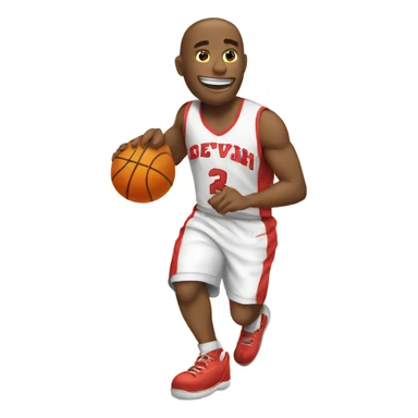 An animated slipper playing basketball  sticker