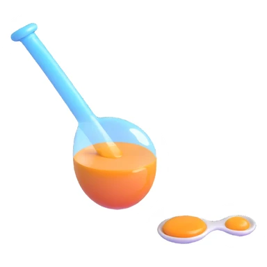 liquid medicine in a measuring spoon sticker