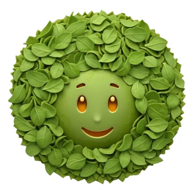 scatter of dry crumbled green flakes with curled uneven shapes and matte texture, color ranges from muted olive to dark sage, evoking sun-dried basil leaves, apple emoji style, soft lighting, subtle shadows, transparent background, emoji scale sticker