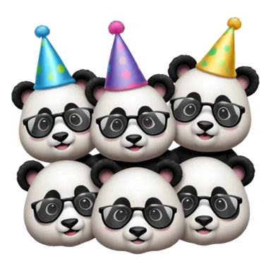 pands with party hats and opticals sticker