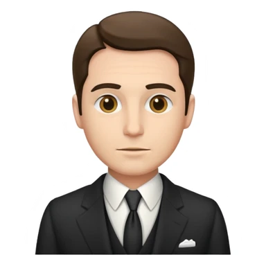 Man Old money style face sticker