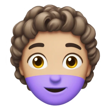 Corazón azul claro y lila sticker