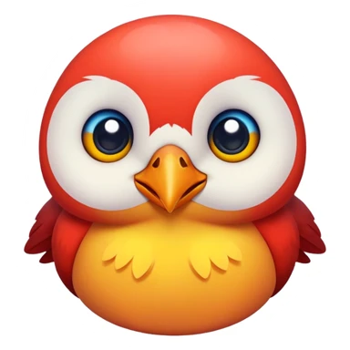 Cute bird sticker with loving eyes sticker