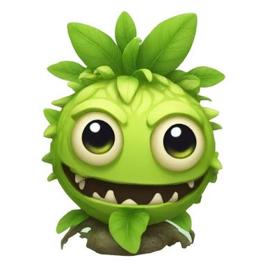 Plant monster sticker
