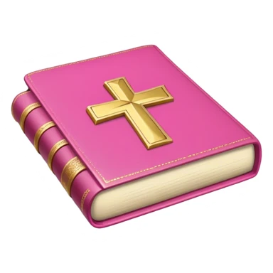 Pink Bible with gold Pages sticker