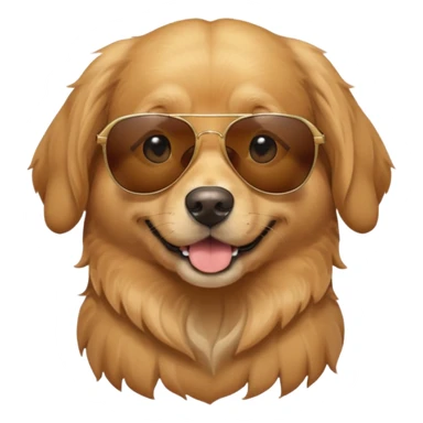 Dog wearing sunglasses sticker