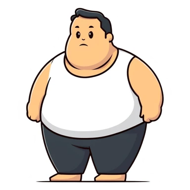 Fat man sticker