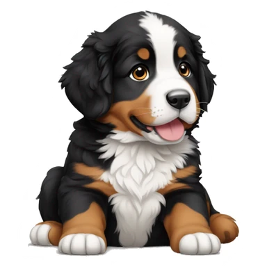 A Bernese Mountain dog puppy sticker