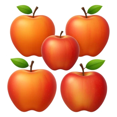 Orange, Apricot, Apple sticker