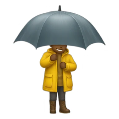 guarda chuva amarelo sticker