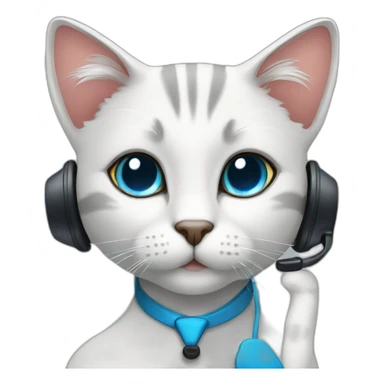 Call center operator cat sticker