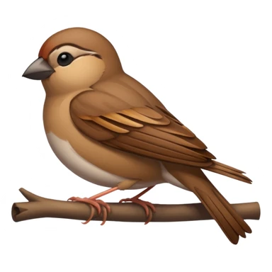 A sparrow is sleeping sticker