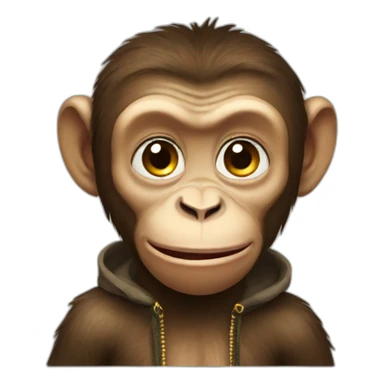 Russian monkey sticker