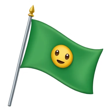 solo una bandera simple, un palo y una bandera verde en forma de pico, sin emojis de cara encima sticker