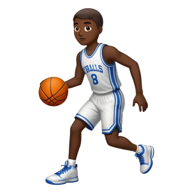 someone crossing over in basketball  sticker